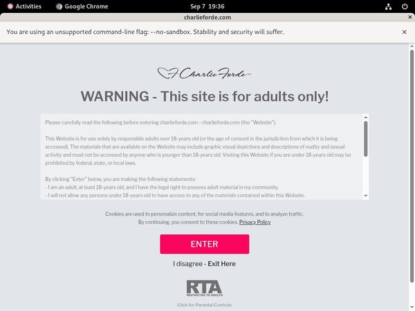 Charlieforde.com Join Anonymously