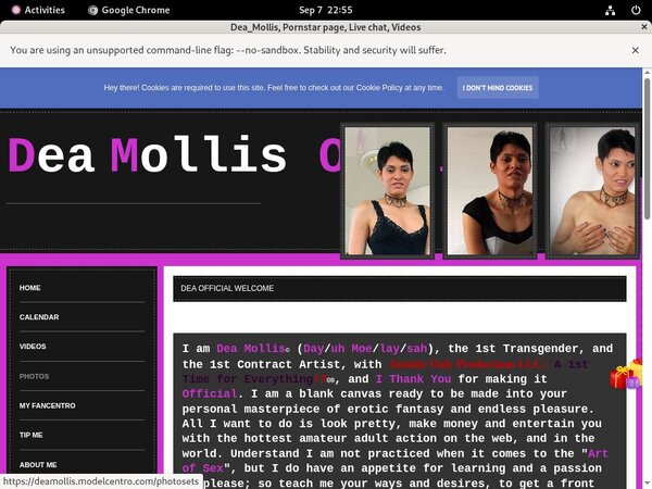 Dea_Mollis Website Password