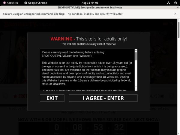 Erotique TV User Name Password