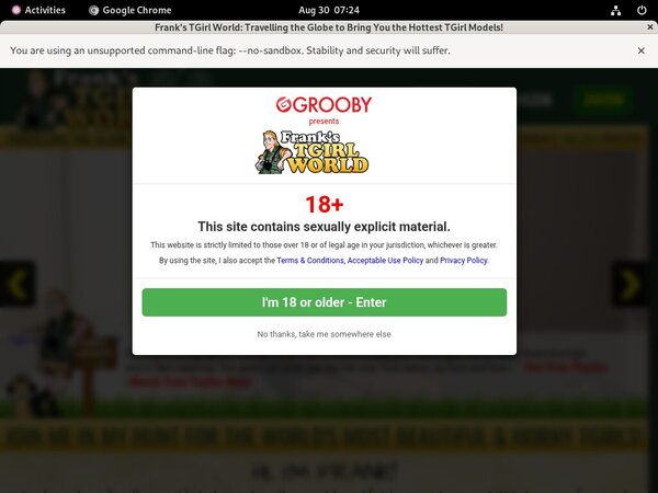 Free Franks T-Girl World Membership Discount