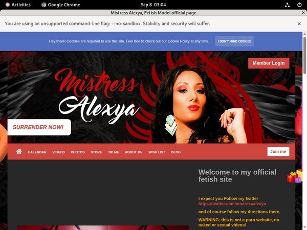 MistressAlexya Member Sign Up