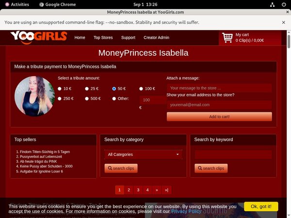 MoneyprincessIsabell Freeones
