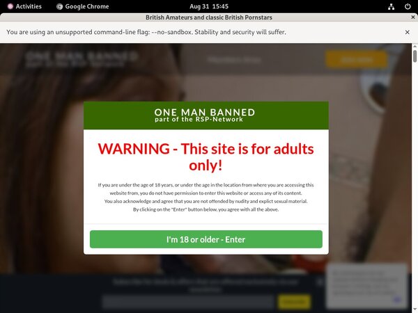 One Man Banned Free Login Account