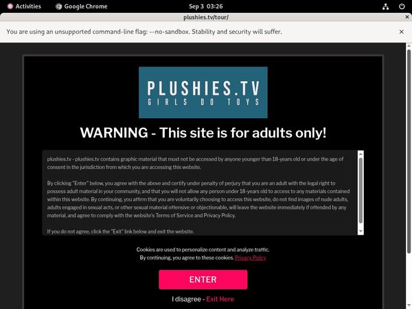 Plushies.tv Signup Form