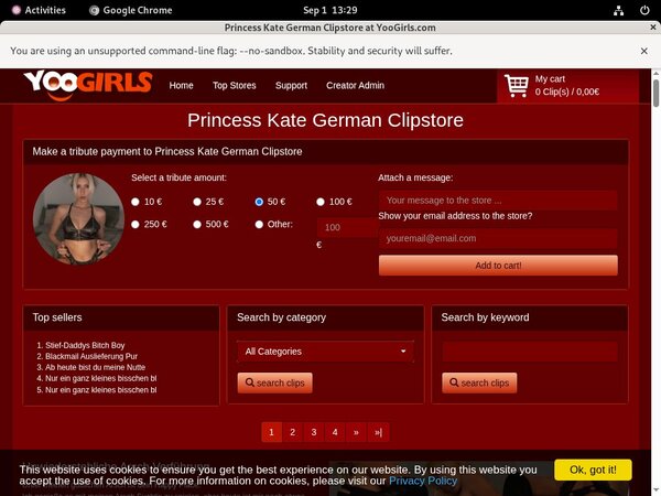 PrincessKateGerman Payment Form