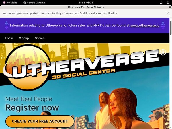Utherverse Login Password