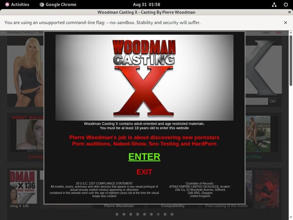 Woodman Casting X Register Form